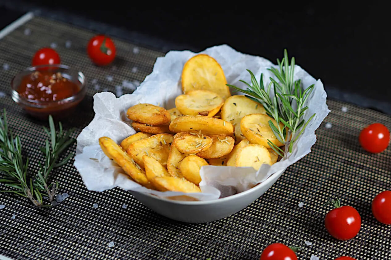 Rosemary Potato Dippers frisch aus dem Foodtruck serviert