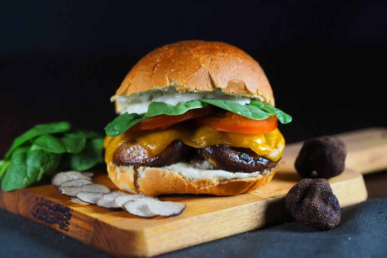 Der vergane & vegetarische Truffle Mushroom Burger