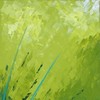 "Gras - sich beugen lassen" 2012, Acryl auf Leinwand, 40x80cm