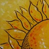 "Sonnenblume - strahlen" 2012, Acryl auf Leinwand, 40x40cm