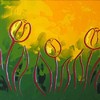 "Tulpen - der Sonne entgegen" 2012, Acryl auf Leinwand, 30x40cm