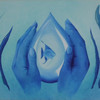 "Blau - Wassertropfen" 2014, Acryl auf Leinwand, 50x70cm