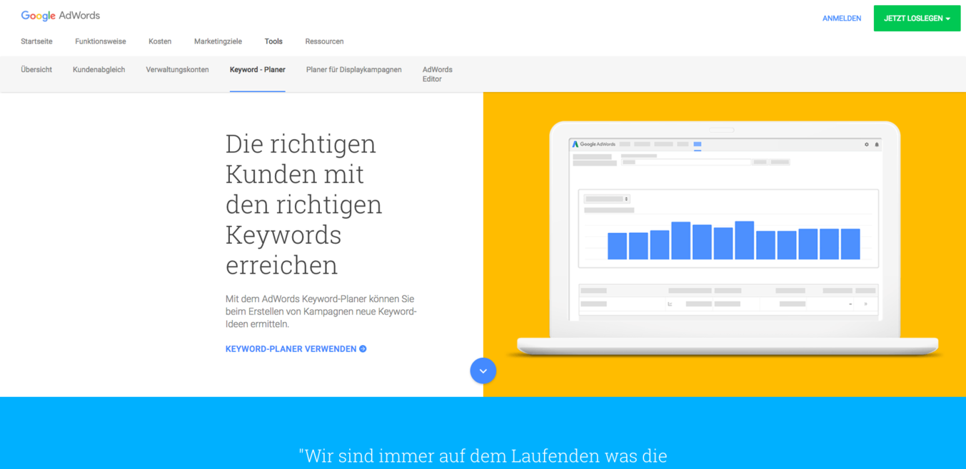 Google Keyword Planer effektiv recherchieren [Anleitung]
