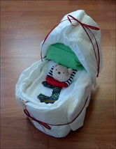 Hier finden Sie viele Bastelanleitung zum Basteln von Windelfiguren, Windelbabybettchen, Windelmotorrat, Windeltorte aus Pampers, Bett aus Windeln