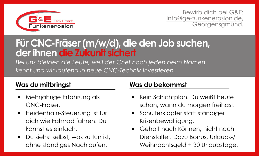 CNC Fräser (m/w/d)