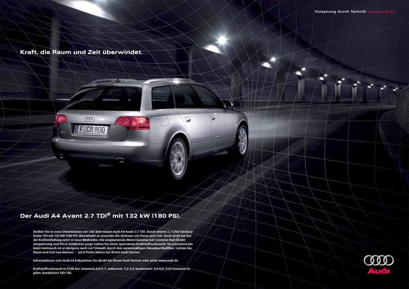 Motiv aus einer Print-Kampagne für den Audi A4