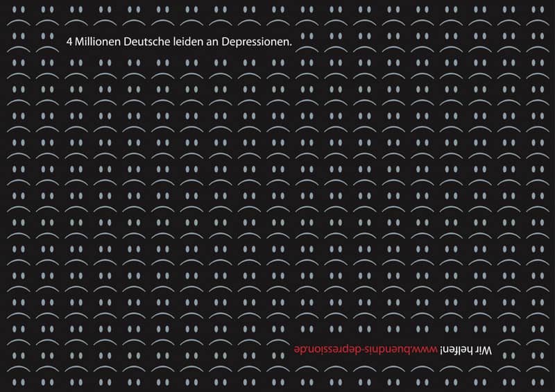 Postkarte für das Bündnis gegen Depression