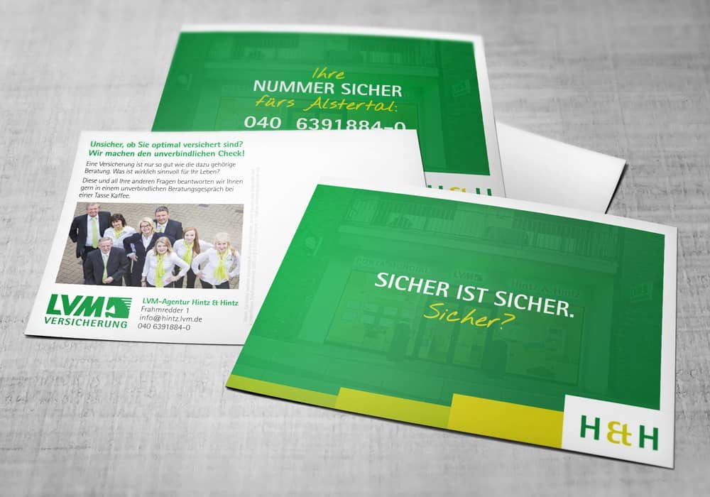 Texter Hamburg textet Direkt-Mailing für regionale Versicherungsagentur