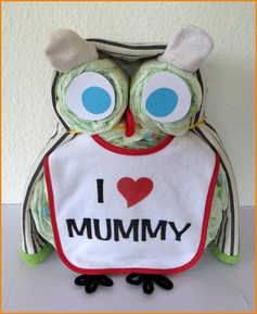 Anleitung zum selber basteln einer Windeleule und anderen Windelfiguren aus Pampers.
