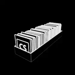 Animation: Darstellung verschiedener Dia-Rahmen aus Glas, Pappe und Kunststoff