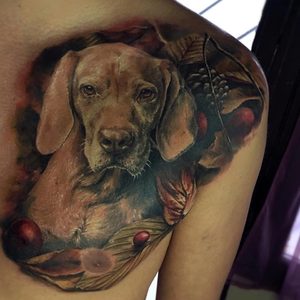 Selfmade Tattoo Berlin Zsofia Belteczky portrait hund dog