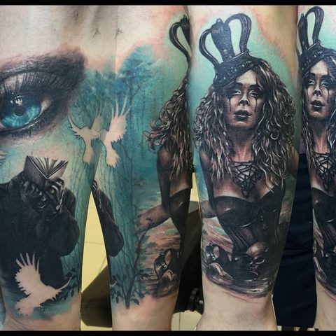Selfmade Tattoo Berlin Zsofia Belteczky fantasy book woman