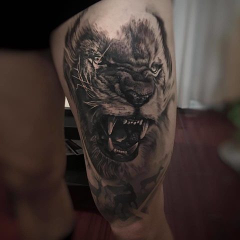 Selfmade Tattoo Berlin Kristof Tito Kondrat loewe lion animal tier nature