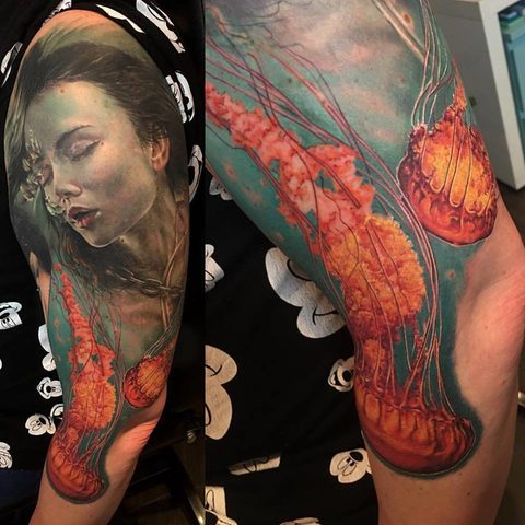 Selfmade Tattoo Berlin Zsofia Belteczky medusa portrai -nature