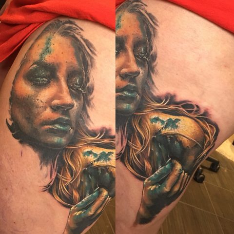 Belteczky Zsofia Selfmade Tattoo Berlin Vegan realistic portrait