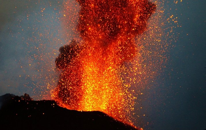 Stromboli Vulkanausbruch