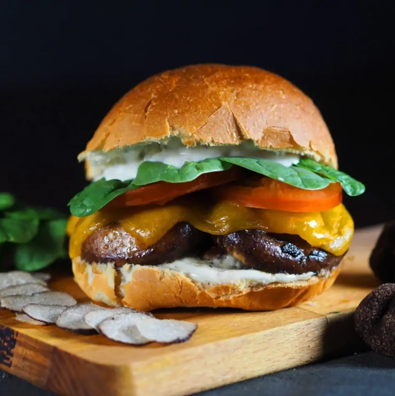 Truffle Mushroom Burger (Vegetarisch oder Vegan)