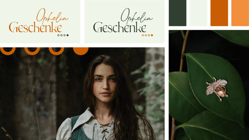 Ophelia Geschenke | Concept, Typography Graphic- & Webdesign | Website in Progress