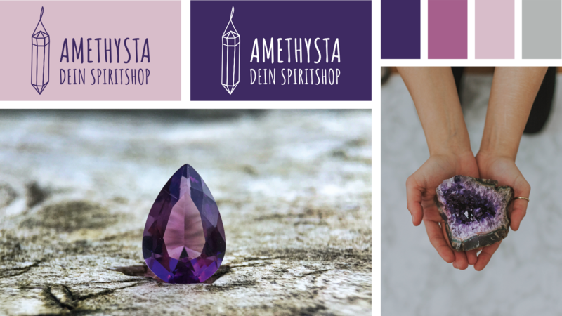 Amethysta Spiritshop Branding | Concept, Typography & Design